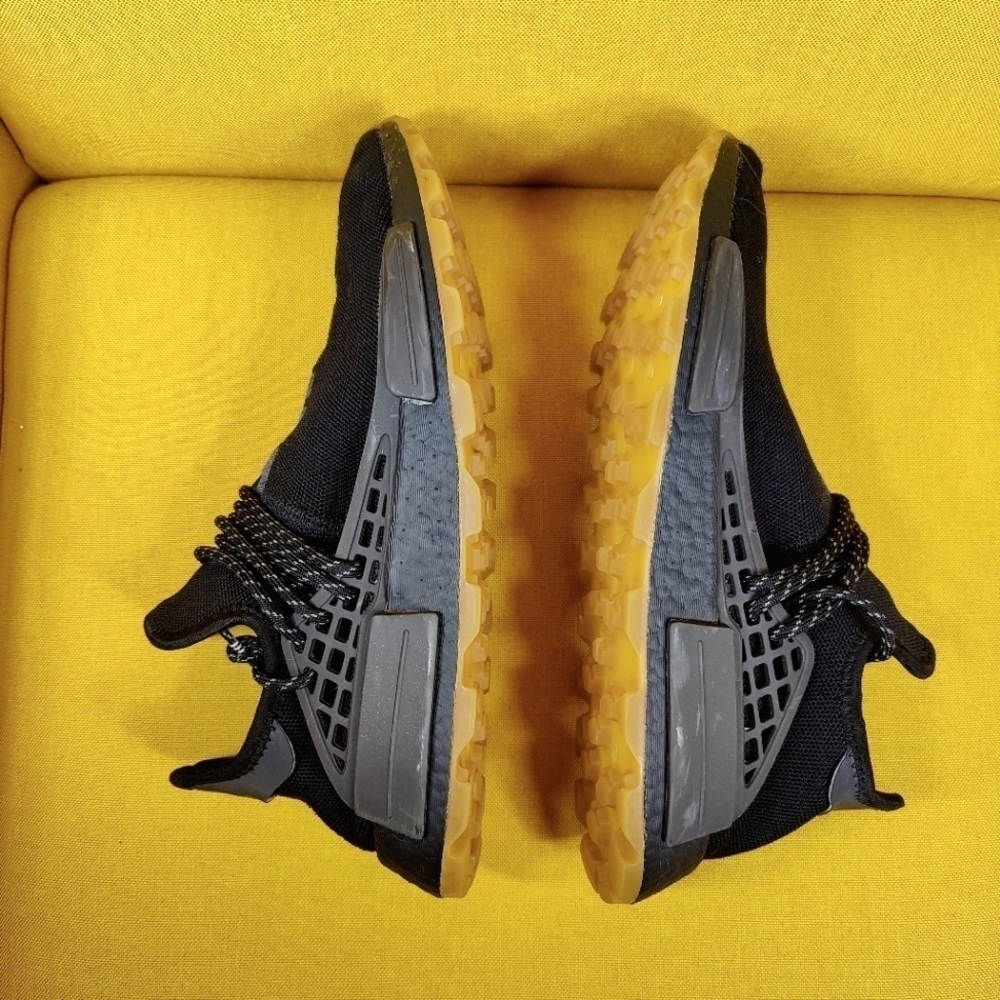 Adidas NMD Human Race Trail x Pharrell Williams Black Sneakers Mens Shoe Sz 10.5 - Picture 9 of 12
